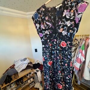 Sea Black Floral Maxi Dress
